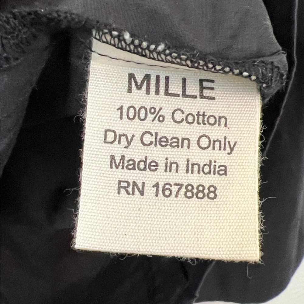 Mille Resort & Travel Lila Black Long Sleeve Cotton Top Size M - Picture 13 of 15